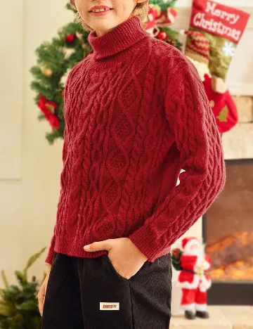 Pulover Shein Kids, rosu