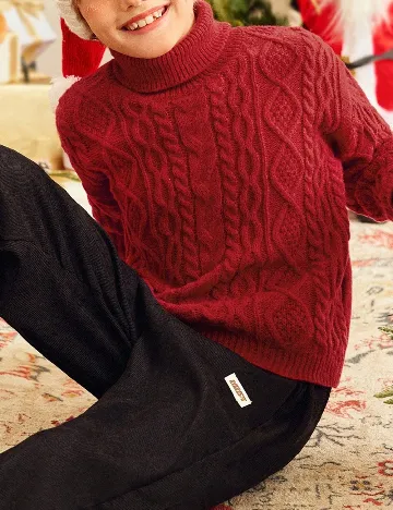 Pulover Shein Kids, rosu