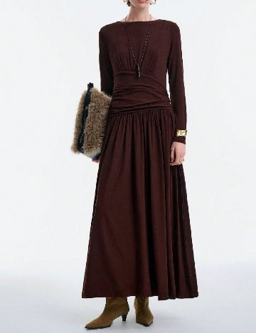 Rochie lunga SHEIN, maro