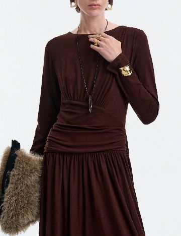 Rochie lunga SHEIN, maro