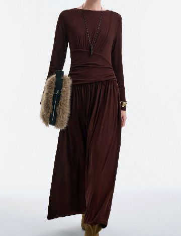 Rochie lunga SHEIN, maro