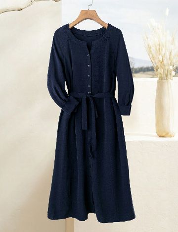 Rochie medie SHEIN CURVE, bleumarin inchis