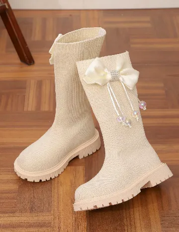 Cizme Shein Kids, crem