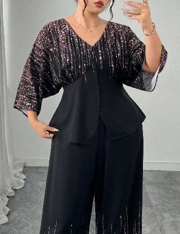 Compleu SHEIN CURVE, negru