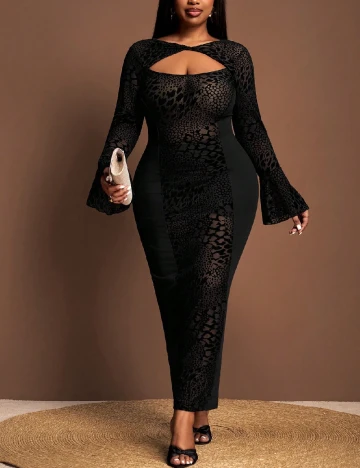 Rochie lunga SHEIN CURVE, negru