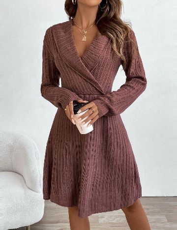 Rochie scurta SHEIN, maro