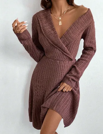 Rochie scurta SHEIN, maro