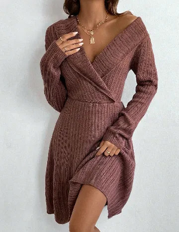 Rochie scurta SHEIN, maro