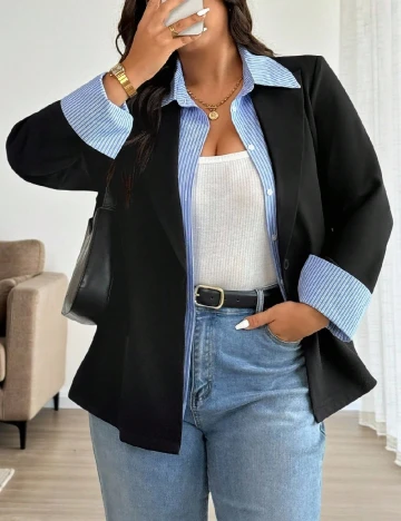 Sacou SHEIN CURVE, negru