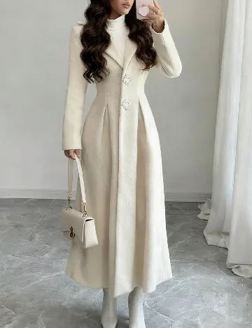 Palton SHEIN, crem