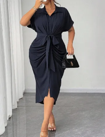 Rochie medie SHEIN CURVE, bleumarin