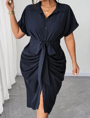 Rochie medie SHEIN CURVE, bleumarin