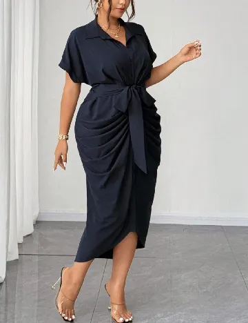 Rochie medie SHEIN CURVE, bleumarin