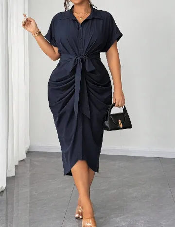 Rochie medie SHEIN CURVE, bleumarin