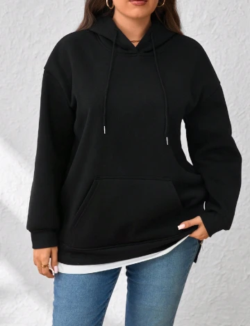 Hanorac SHEIN CURVE, negru