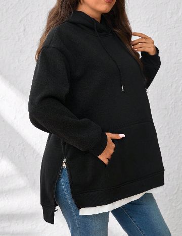 Hanorac SHEIN CURVE, negru