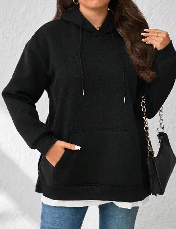 Hanorac SHEIN CURVE, negru