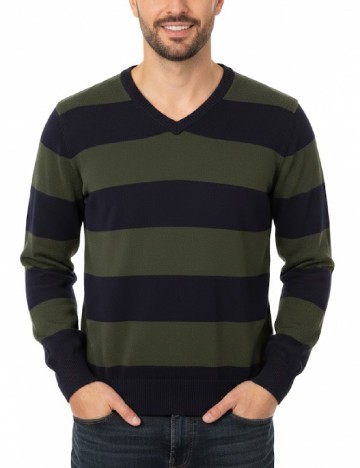 Bluza Pull&Bear, verde/bleumarin