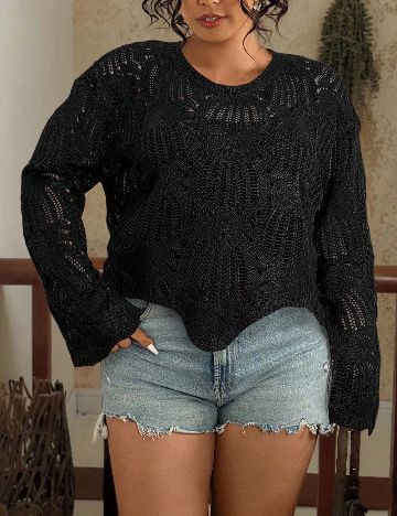 Bluza SHEIN CURVE, negru