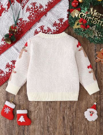 Pulover Shein Kids, alb