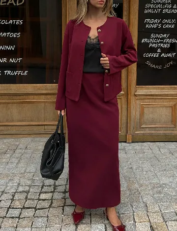 Compleu SHEIN, visiniu