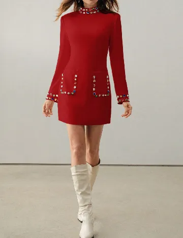 Rochie scurta Anewsta, rosu