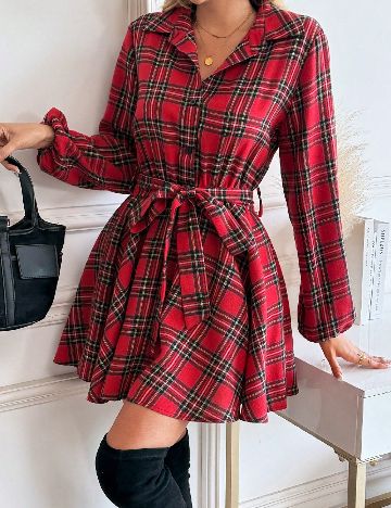 Rochie scurta SHEIN, rosu