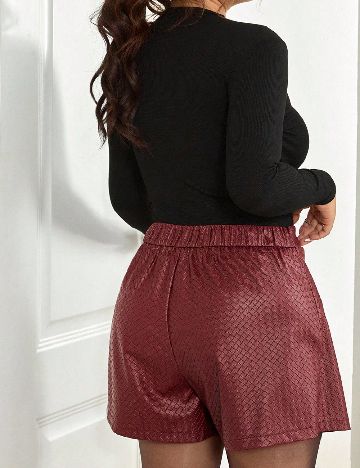 Fusta pantalon SHEIN CURVE, visiniu