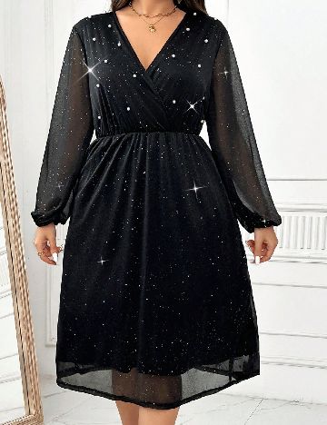 Rochie medie SHEIN CURVE, negru