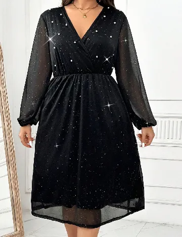 Rochie medie SHEIN CURVE, negru