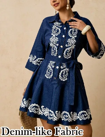 Rochie scurta SHEIN CURVE, bleumarin