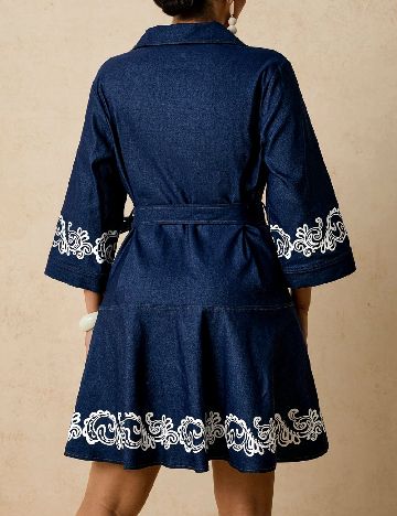 Rochie scurta SHEIN CURVE, bleumarin