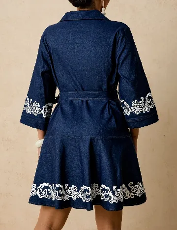 Rochie scurta SHEIN CURVE, bleumarin