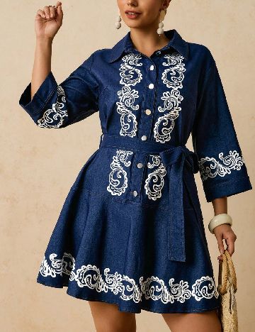 Rochie scurta SHEIN CURVE, bleumarin