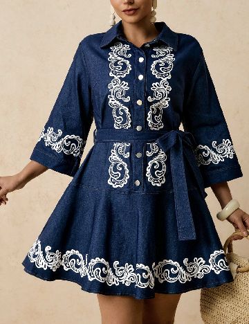 Rochie scurta SHEIN CURVE, bleumarin