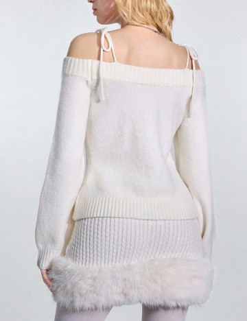 Pulover Romwe, alb