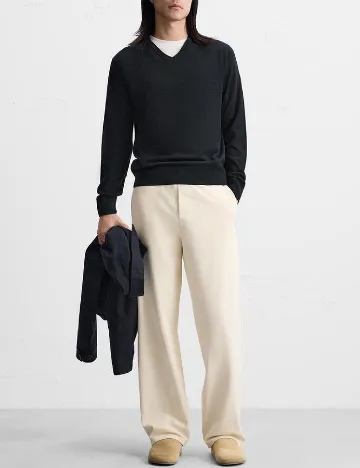 Pantaloni Zara, ecru