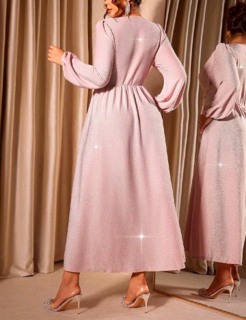 Rochie lunga SHEIN CURVE, roz