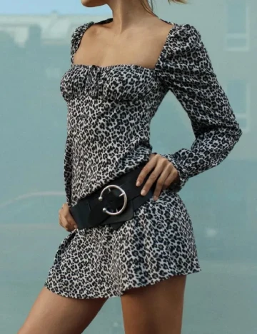 Rochie scurta Zara, animal print