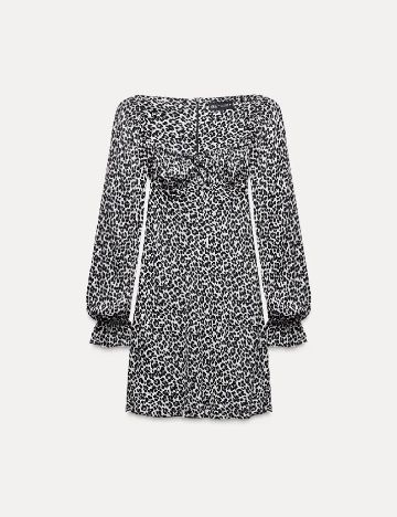 Rochie scurta Zara, animal print