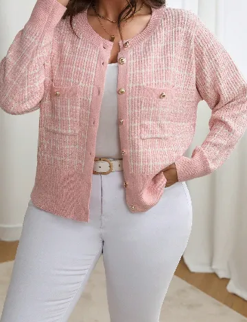 Cardigan SHEIN CURVE, roz