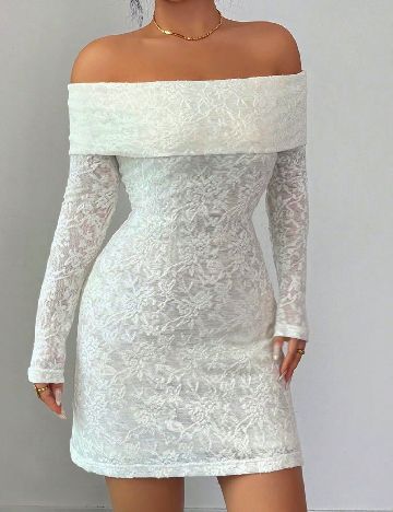 Rochie scurta SHEIN, ecru