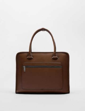 Geanta pentru laptop Zara, maro