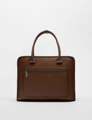 Geanta pentru laptop Zara, maro
