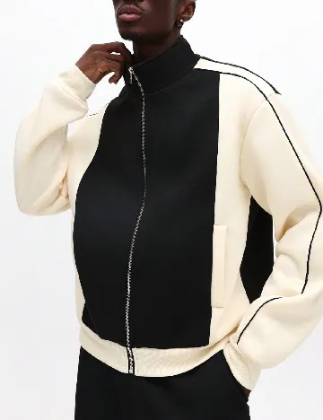 Bluza SHEIN, negru/crem