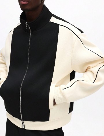 Bluza SHEIN, negru/crem