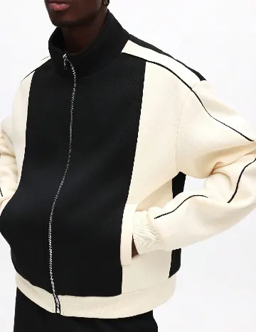 Bluza SHEIN, negru/crem