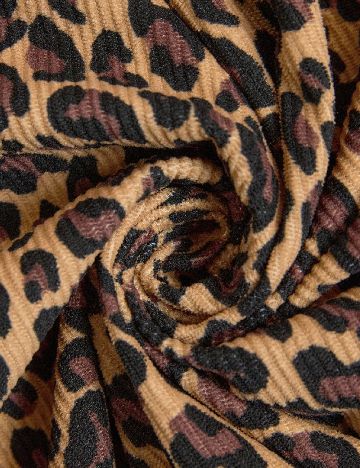 Rochie scurta SHEIN CURVE, animal print/negru