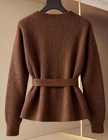 Cardigan SHEIN CURVE, maro