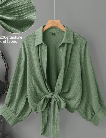 Camasa SHEIN CURVE, verde